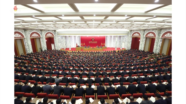 This image, captured from the Youtube account of Korea Central Television, shows the 10th session of the 14th Supreme People's Assembly on Jun. 30. (KCNA)