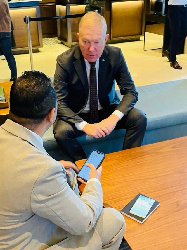 Marko Mihkelson, Chairman of the Foreign Affairs Committee of the Estonian Parliament speaks in an interview with The Korea Herald at a hotel in Seoul on Tuesday. (Sanjay Kumar/ The Korea Herald)